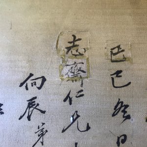 Une peinture chinoise sur soie figurant des pivoines, 19ème — photo 4