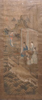 Une peinture chinoise sur textile, 19ème