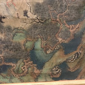 Une peinture rouleau sur soie figurant une scène de jardin, signé, Chine, 18/19ème — photo 17