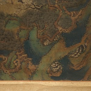 Une peinture rouleau sur soie figurant une scène de jardin, signé, Chine, 18/19ème — photo 5