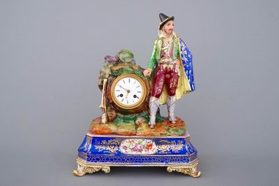 Une pendule en porcelaine à la manière de Jacob Petit, Paris, vers 1880