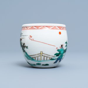 Une petite jardinière en porcelaine de Chine famille verte, marque de Chenghua, Kangxi — photo 3