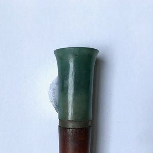 Une pipe à opium en bambou, jade et pierres semi-précieuses, Chine, 19ème — photo 17