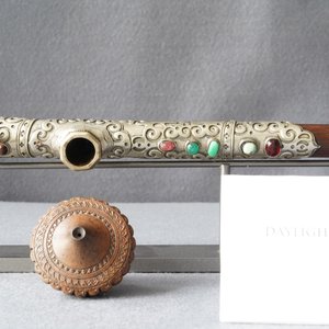Une pipe à opium en bambou, jadéïte et grès de Yixing, Chine, 19ème — photo 14