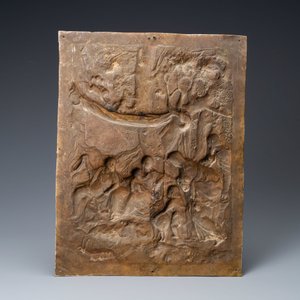 Une plaque en cuivre d'une porte de tabernacle figurant 'La Naissance', Italie, 17ème — photo 2
