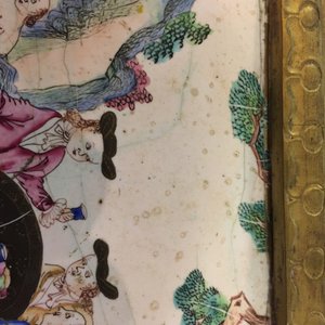 Une plaque en émail de Canton aux sujets européens, Chine, 18ème — photo 8