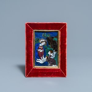 Une plaque en émail peint polychrome, Limoges, France, début du 17ème — photo 1