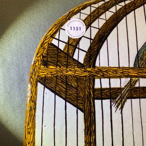 Une plaque en forme de cage à oiseaux en faïence de Delft polychrome, datée 1773 — photo 4