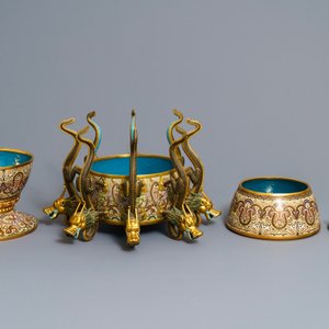 Une réplique du sismographe de Zhang Heng en émaux cloisonnés, Chine, 20ème — photo 8