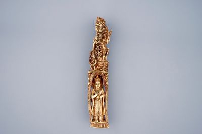 Une sculpture bouddhiste en ivoire, Birmanie, 18/19ème