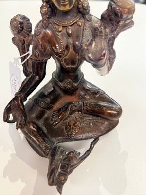 Une sculpture de Wenchang Wang en bronze et une Tara en alliage de cuivre, Chine, Ming et 19/20ème — photo 2