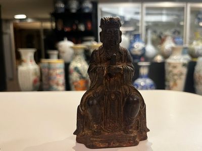Une sculpture de Wenchang Wang en bronze et une Tara en alliage de cuivre, Chine, Ming et 19/20ème — photo 7
