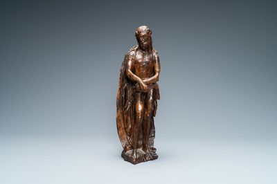 Une statue de Christ aux liens en chêne sculpté, Flandres, 16ème