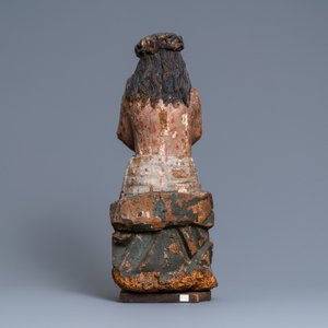 Une statue de Christ aux liens en tilleul ou peuplier sculpté et polychromé, Allemagne, 15ème — photo 4