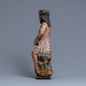 Une statue de Christ aux liens en tilleul ou peuplier sculpté et polychromé, Allemagne, 15ème — photo 5