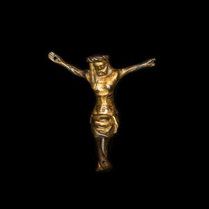 Une statue de Christ en bronze doré, France, 14ème — photo 1