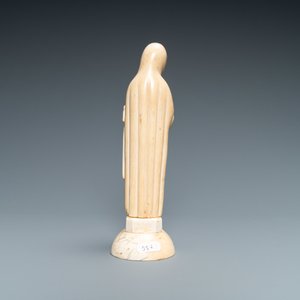 Une statue de la Vierge en ivoire sculpté, peut-être Dieppe, France, 19ème — photo 4