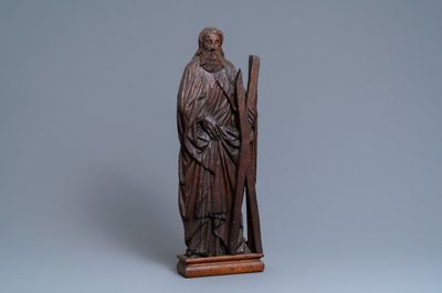 Une statue de Saint André en chêne sculpté, 15ème
