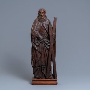 Une statue de Saint André en chêne sculpté, 15ème — photo 2