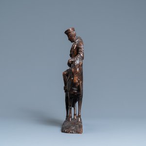 Une statue d'un cavalier en chêne sculpté, 1ère moitié du 16ème — photo 4