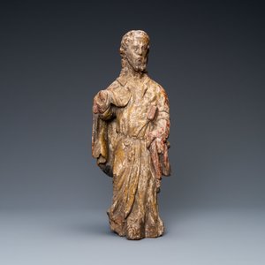 Une statue d'un évangéliste en bois sculpté et polychromé, 16ème — photo 2