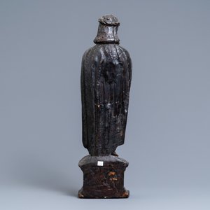 Une statue représentant 'Ecce Homo' en bois sculpté et polychromé, Allemagne, 16ème — photo 4