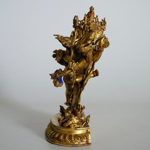 Une statuette de Chakrasamvara en bronze doré sino-tibétaine, 17/18ème — photo 12