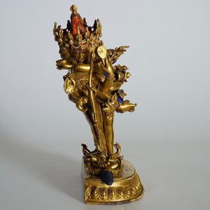 Une statuette de Chakrasamvara en bronze doré sino-tibétaine, 17/18ème — photo 14