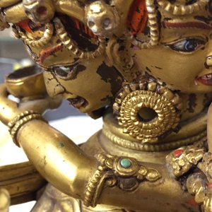 Une statuette de Chakrasamvara en bronze doré sino-tibétaine, 17/18ème — photo 20
