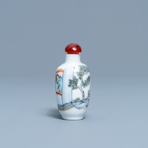 Une tabatière double en porcelaine de Chine famille rose, 19ème — photo 2