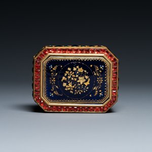 Une tabatière en cuivre doré incrusté et émaux, Canton, Chine, Qianlong — photo 4