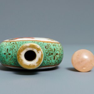 Une tabatière en porcelaine de Chine famille rose, marque et époque de Daoguang — photo 5