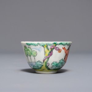 Une tasse et soucoupe à décor d'Adam et Eve en porcelaine de Chine surdécorée aux Pays-Bas, Yongzheng — photo 7