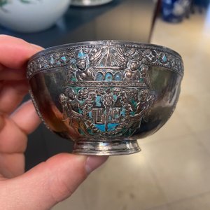 Une tasse et soucoupe en argent partiellement émaillé, Arménie, 18ème — photo 19