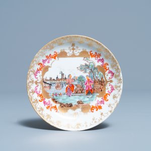 Une tasse et soucoupe en porcelaine de Chine de style Meissen à décor de 'Pierre le Grand', Qianlong — photo 2
