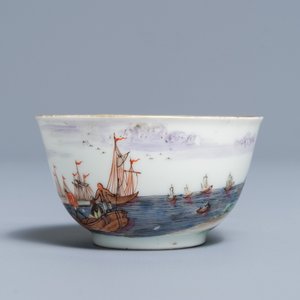 Une tasse et soucoupe en porcelaine de Chine de style Meissen à décor de Pierre le Grand, Qianlong — photo 5