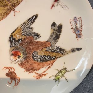 Une tasse et soucoupe en porcelaine de Chine famille rose à décor d'un oiseau entouré d'insectes, Yongzheng — photo 14