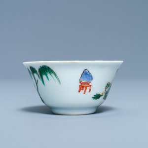Une tasse et soucoupe en porcelaine de Chine famille verte à sujet érotique, Kangxi — photo 7