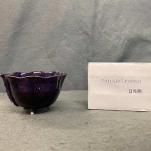 Une tasse surprise en forme de lotus en porcelaine de Chine émaillée aubergine et turquoise, Kangxi — photo 8