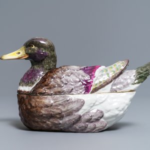 Une terrine couverte en forme de canard en porcelaine de Meissen, Allemagne, 18ème — photo 4