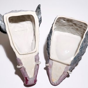 Une terrine en porcelaine en forme de tête de sanglier, Allemagne, 20ème — photo 7