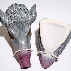 Une terrine en porcelaine en forme de tête de sanglier, Allemagne, 20ème — photo 8