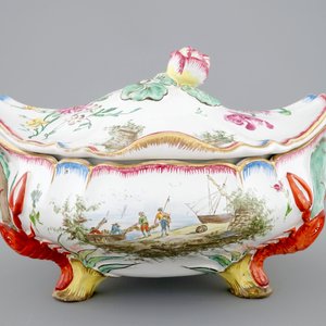 Une terrine et son couvercle en faïence dans le style de Robert, Marseille, ca. 1860 — photo 5