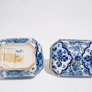 Une terrine et son couvercle en faïence de Delft bleu et blanc, 18ème — photo 7