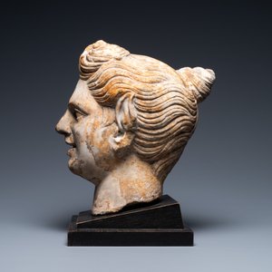 Une tête de satyre en marbre, époque romaine, 2/3ème — photo 5