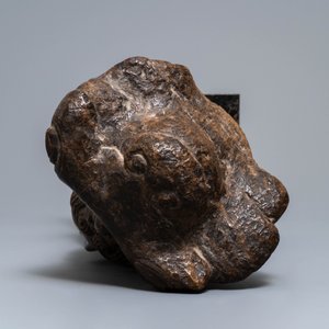 Une tête d'une Bodhisattva en pierre sculptée, Chine, prob. Ming — photo 6