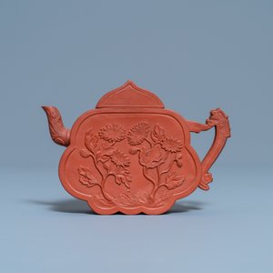 Une théière couverte de forme exceptionelle en grès de Yixing, Chine, Kangxi — photo 2
