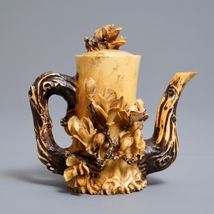 Une théière couverte en ivoire polychrome, Chine, 19/20ème — photo 4