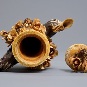 Une théière couverte en ivoire polychrome, Chine, 19/20ème — photo 6