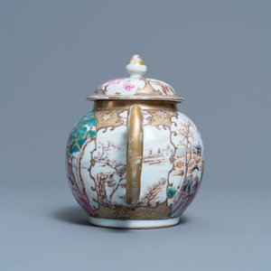 Une théière couverte en porcelaine de Chine famille rose à décor mandarin, Qianlong — photo 5